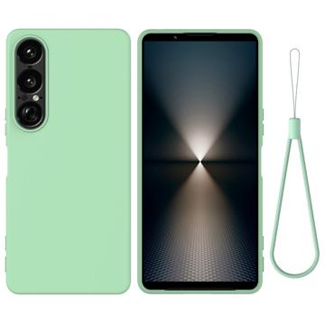 Coque Sony Xperia 1 VII en silicone liquide avec dragonne