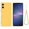 Coque Sony Xperia 10 VI en Silicone Liquide - Jaune