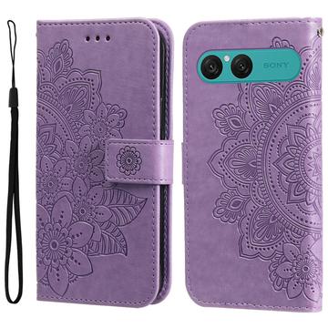 Étui Portefeuille Sony Xperia 10 VII Mandala Série - Paars