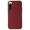 Coque en TPU pour Sony Xperia 5 IV - Fibre de Carbone - Rouge