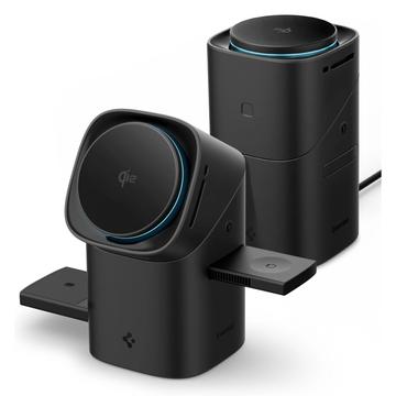Spigen Essential EF223MS Chargeur sans fil Qi2 MagSafe 3-en-1 - Noir