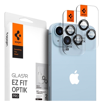 Protecteur d\'Objectif iPhone 14/14 Plus/15/15 Plus Spigen Glas.tR Ez Fit