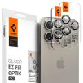 Protecteur d'Objectif iPhone 16 Pro/16 Pro Max/17 Pro/17 Pro Max Spigen Glas.tR Ez Fit Optik Pro - Titane naturel