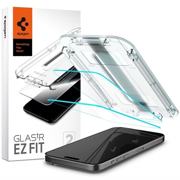 Protecteur d\'Écran iPhone 15 Spigen Glas.tR Ez Fit - 2 Pièces