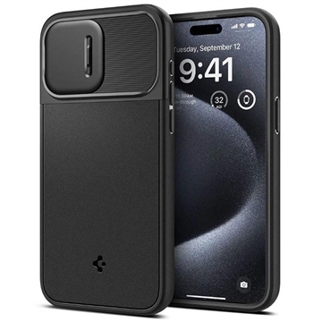 Coque iPhone 15 Pro Max Spigen Optik Armor Mag - Noire