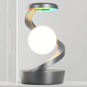 Veilleuse Spiral Levitation RGB avec socle de recharge sans fil 15W - Noir