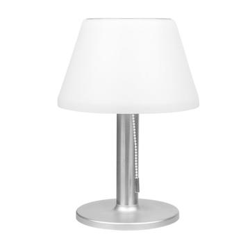 Lampe de table solaire à LED en acier inoxydable - 10 LED, 2 modes