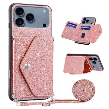 Coque avec Porte-Cartes iPhone 17 Pro MaxStardust - Rose