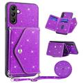 Coque avec Porte-Cartes Samsung Galaxy S24 FE Stardust - Violete