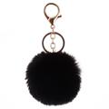 Porte-clés élégant à pompon - Noir