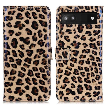 Étui Portefeuille Google Pixel 7a - Série Stylish - Leopard