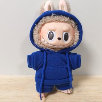 Labubu Doll 17cm Sweatsuit Outfit Set - Blue