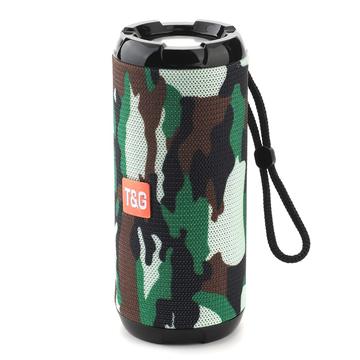 T&G TG621 Haut-parleur portable TWS Bluetooth Speaker TF Card FM Outdoor Waterproof Wireless Subwoofer (Certifié CE) - Camouflage