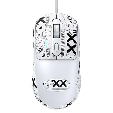 T-WOLF G580 Office Wired Mouse Anti-Slip Sticker - Blanc