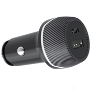 Chargeur de voiture T05 USB-A/USB-C avec traceur anti-perte pour Android