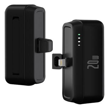 T160 Mini Lightning Batterie Externe portable - PD 20W, 5000mAh - Noir