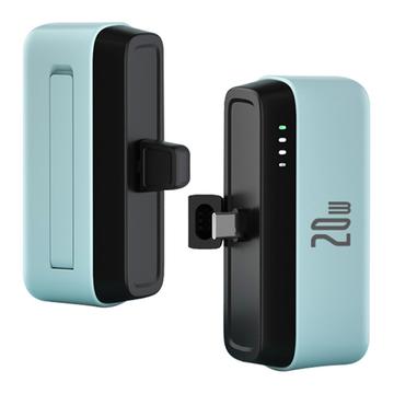 T160 Mini Batterie Externe portable USB-C - PD 20W, 5000mAh - Bleu ciel