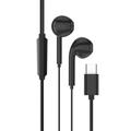 TIANSTON E50 Type-C Wired Earphone Digital Decoding Wire Control Music Headset - Noir