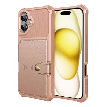 Coque iPhone 17 en TPU avec Porte-Cartes - Rose