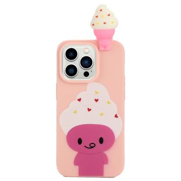 Coque iPhone 14 Pro en TPU 3D Figure Série - Crème Glacée