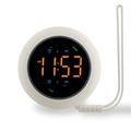 Réveil vibrant TS-BC800-LED - 3 niveaux de vibration et écran LED - Blanc
