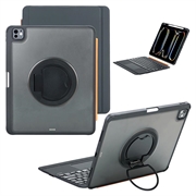 Étui clavier magnétique rétroéclairé iPad Air 13 2024/2025/iPad Pro 12.9 2018/2020/2021/2022 TU3609 avec support pivotant à 360° - Noir
