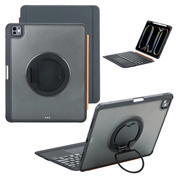 Étui clavier magnétique rétroéclairé iPad Air 13 2024/2025/iPad Pro 12.9 2018/2020/2021/2022 TU3609 avec support pivotant à 360° - Noir