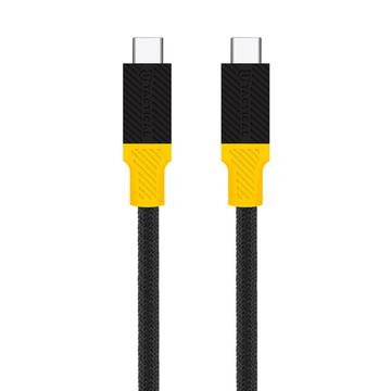 Câble tactique BlackBird USB4 Type-C - 1m - Noir / Jaune