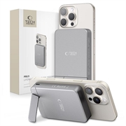 Batterie externe magnétique sans fil Tech-Protect PB15 LifeMag 10000 mAh avec support - 15 W - Gris