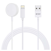 Câble de Charge Magnétique et Câble Lightning Tech-Protect UltraBoost 2en1 - Blanc