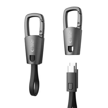 Tech-Protect UltraBoost Câble USB-C porte-clés DNA - 60W PD, 17cm - Gris Fer