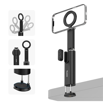 Telesin P1-HSS-02 Support MagSafe pour Vlogging avec télécommande Bluetooth - Noir