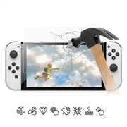 Protecteur d’Écran Nintendo Switch OLED en Verre Trempé - Case Friendly - Clair