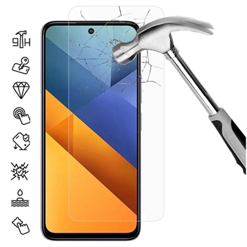 Protecteur d\'Écran Xiaomi Poco M6 4G en Verre Trempé - Case Friendly - Transparente