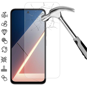 Protecteur d\'écran Xiaomi Poco M7 4G en verre trempé - 9H - Case Friendly - Transparente