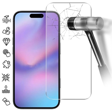 Protecteur d\'écran iPhone 17 Pro en verre trempé - 9H - Case Friendly - Transparente