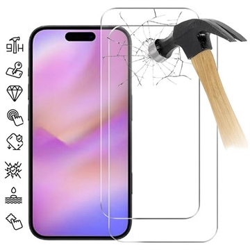 Protecteur d\'écran iPhone 17 Pro Max en verre trempé - 9H - Case Friendly - 2 Pcs. - Transparente