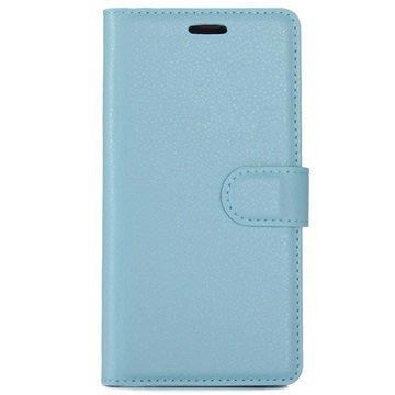 Étui Portefeuille Texturé pour Huawei P10 - Bleu