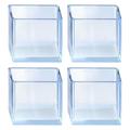 Embouts transparents pour pieds de chaises - 25x25mm - 4 Pcs.