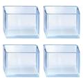 Embouts transparents pour pieds de chaises - 40x40mm - 4 Pcs.