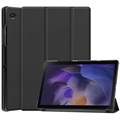 Étui à Rabat Tri-Fold pour Samsung Galaxy Tab A8 10.5 (2021) (Emballage ouvert - Acceptable) - Noir