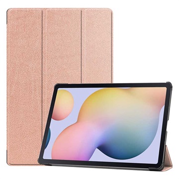 Étui à Rabat Samsung Galaxy Tab S7+ - Série Tri-Fold - Rose Doré