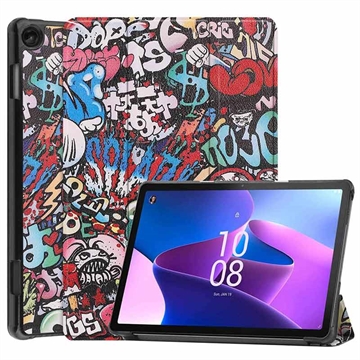 Étui à Rabat Smart Lenovo Tab M10 Gen 3 - Série Tri-Fold - Graffiti