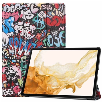 Étui à Rabat Smart Samsung Galaxy Tab S10+ - Série Tri-Fold - Graffiti