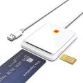 Lecteur de cartes à puce USB 2.0 - SIM, ID, carte bancaire - Blanc