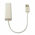 Câble adaptateur USB 2.0 vers RJ45 Ethernet - Blanc