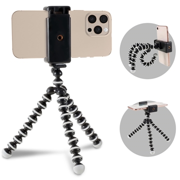 Support Trépied Flexible Universel pour Smartphone - 60-85mm - Noir