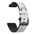 Bracelet universel Garmin 22mm en cuir et silicone - blanc