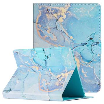 Étui universel pour tablette à motif marbré - 10" - Bleu