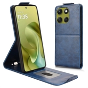 Étui à rabat vertical Motorola Moto G86 avec support - Bleu Foncé